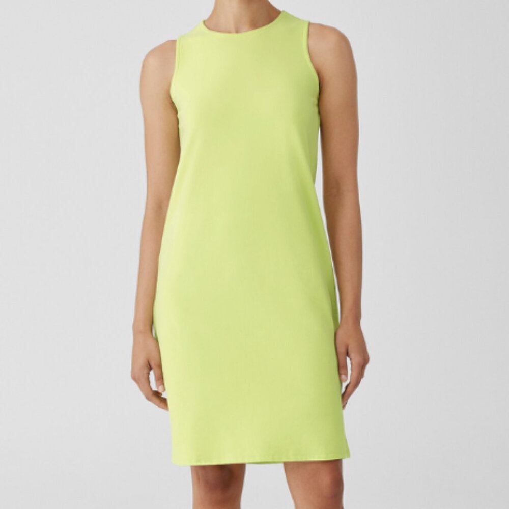 NWT Eileen Fisher Pima Cotton Stretch Jersey Tank Dress